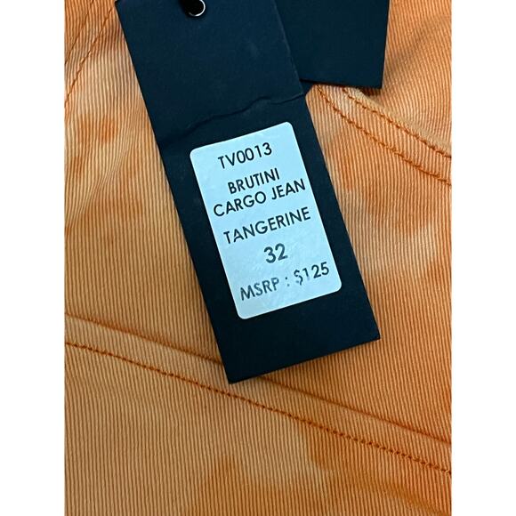 Si Tu Veux Brutini Cargo Jeans Tangerine Men’s Size 32 - Picture 6 of 8